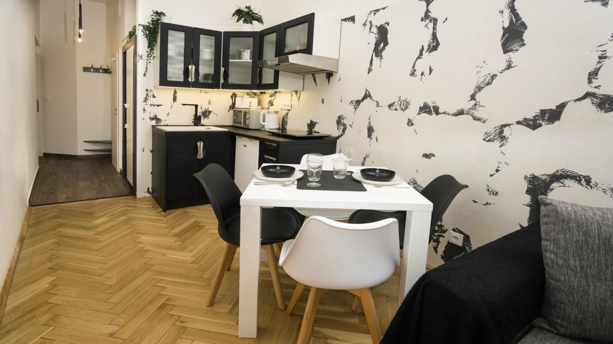Black & White Apartment Prague By Wenceslas Square And Muzeum Экстерьер фото